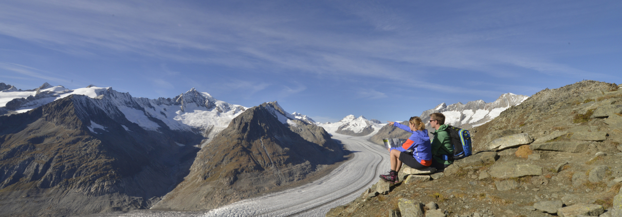 Wandern am Aletschgletscher