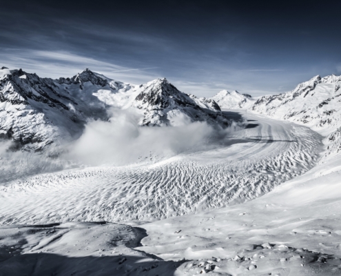 Aletschgletscher im Winter